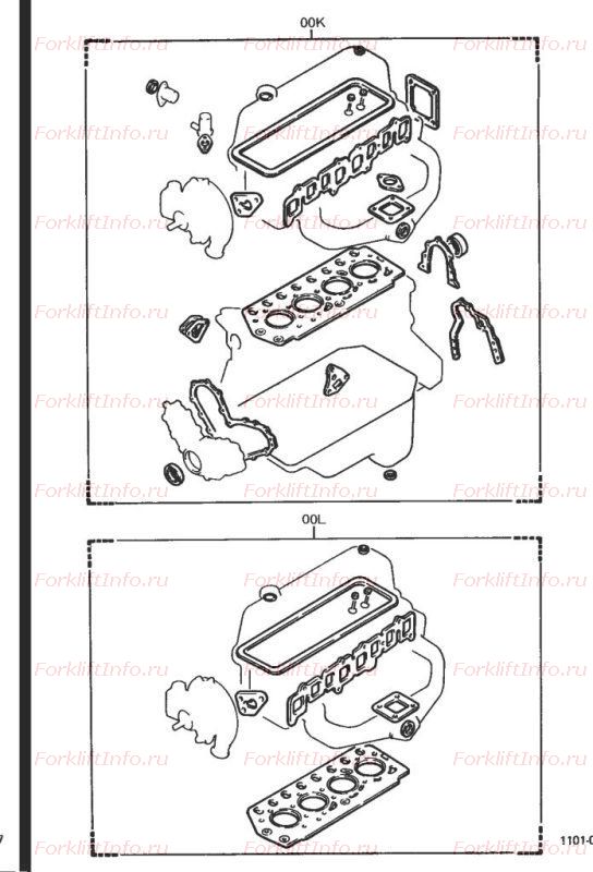 Комплекты прокладок двигателя Тойота 4Y автопогрузчика Toyota 6FD