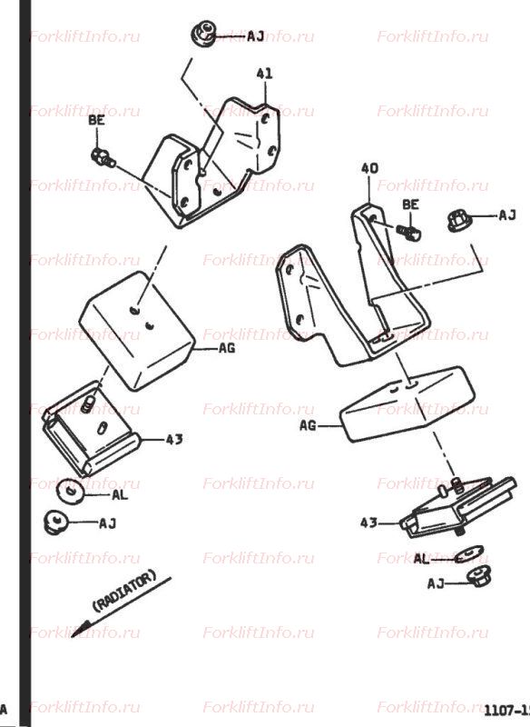 Опоры и подушки двигателя 4Y 02-6FG18 Toyota