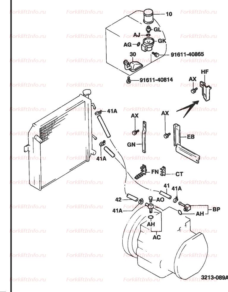 Фильтры и рукава АКП вилочного погрузчика Toyota 6FG/FD15 (01.94-05.95)