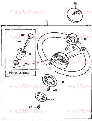 Рулевое колесо автопогрузчика Toyota 6FG/FD15