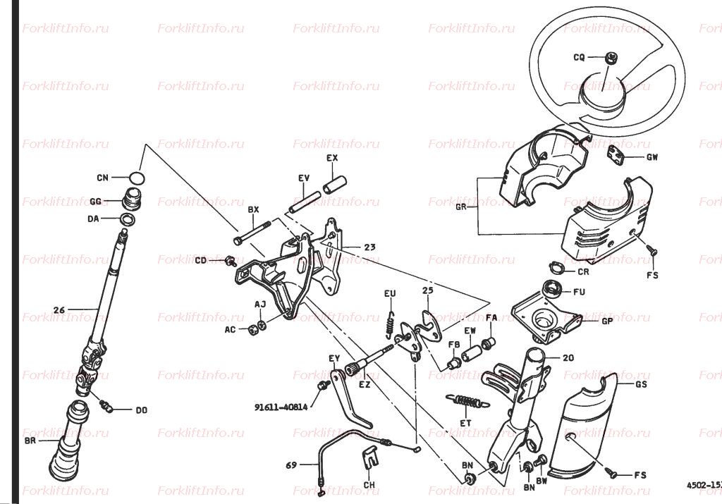 toyota forklift steering parts #3